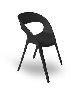 Camilia, Moderner Stuhl, in verstärktem Kunststoff, für Hof und Bar